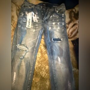 purple jeans blue